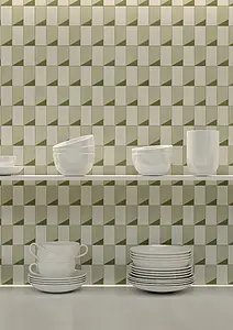 Dekorativt stykke, Uglaseret porcelænsstentøj, 28.9x33.8 cm, Overflade mat