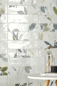 Bakgrundskakel, Färg flerfärgade, Stil patchwork, Glaserad granitkeramik, 7.5x30 cm, Yta blank