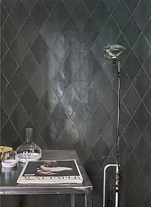 Bakgrunnsflis, Effekt konkret, Farge grå, Glasert porselenssteintøy, 18.7x32.4 cm, Overflate glanset