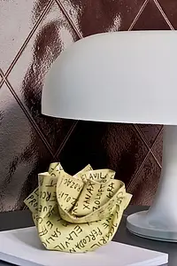 Piastrella di fondo, Effetto cemento, Colore marrone, Gres porcellanato smaltato, 18.7x32.4 cm, Superficie lucida