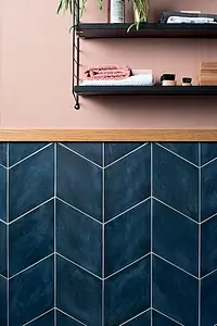 Фоновая плитка, Фактура под бетон, Цвет голубой, Глазурованный керамогранит, 18.7x32.4 см, Поверхность глянцевая