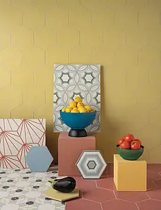 Grundflise, Glaseret porcelænsstentøj, 21.6x25 cm, Overflade skridsikker