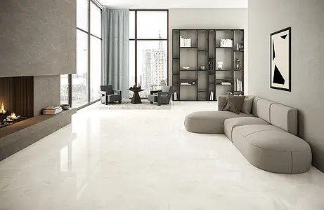 Background tile, Effect other marbles, Color white, Glazed porcelain stoneware, 60x120 cm, Finish polished