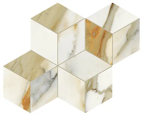 Ceramiche Marca Corona, Scultorea, J563_SCULT. CALACATTA VENA ANTICA TESS. ROMBO REFLEX