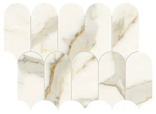 Ceramiche Marca Corona, Scultorea, J584_SCULT. CALACATTA ORO FINO TESS. ARCO REFLEX