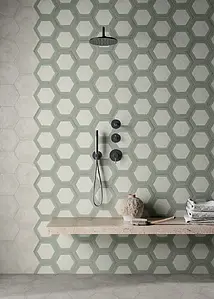 Background tile, Effect terracotta,concrete, Color grey, Glazed porcelain stoneware, 21.6x25 cm, Finish matte