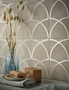 Background tile, Effect terracotta, Color grey, Unglazed porcelain stoneware, 20x20 cm, Finish matte