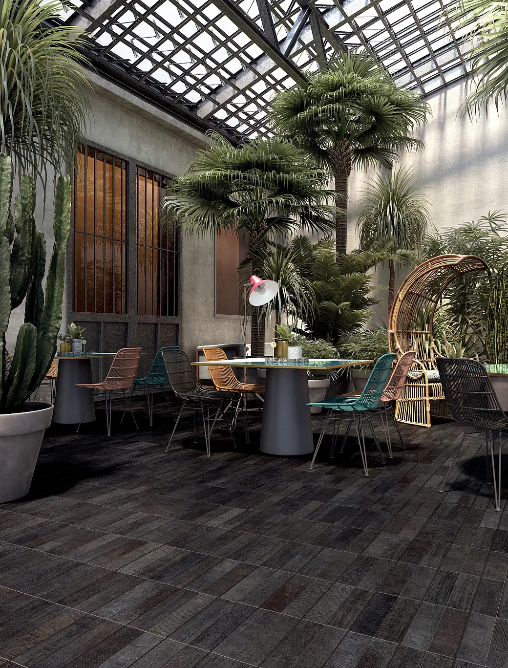 Background tile, Effect fabric, Color brown, Unglazed porcelain stoneware, 7.5x30 cm, Finish antislip