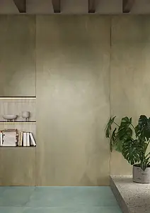 Background tile, Effect metal, Color beige, Unglazed porcelain stoneware, 120x278 cm, Finish matte