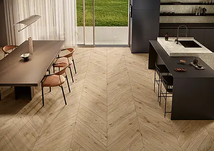 Background tile, Effect wood, Color beige, Unglazed porcelain stoneware, 20x100 cm, Finish antislip