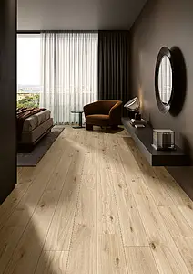 Background tile, Effect wood, Color beige, Unglazed porcelain stoneware, 20x120 cm, Finish antislip