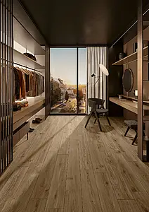 Background tile, Effect wood, Color beige, Unglazed porcelain stoneware, 20x120 cm, Finish antislip