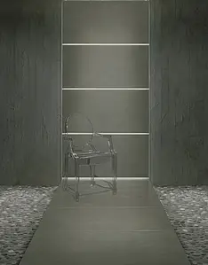 Optik beton, Farbe graue, Hintergrundfliesen, Unglasiertes Feinsteinzeug, 60x120 cm, Oberfläche anpoliert