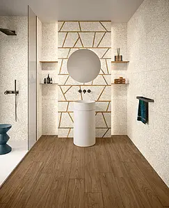 Background tile, Effect terrazzo, Color beige, Unglazed porcelain stoneware, 60x120 cm, Finish matte