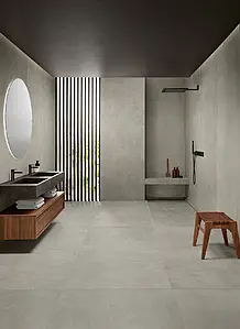Background tile, Effect concrete, Color grey, Unglazed porcelain stoneware, 100x100 cm, Finish matte