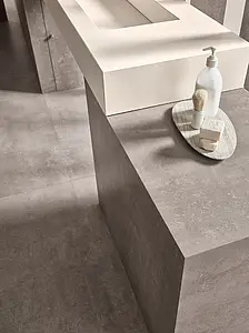 Bakgrundskakel, Textur betong, Färg grå, Oglaserad granitkeramik, 100x100 cm, Yta matt