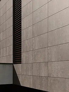 Bakgrundskakel, Textur betong, Färg brun, Oglaserad granitkeramik, 50x100 cm, Yta matt