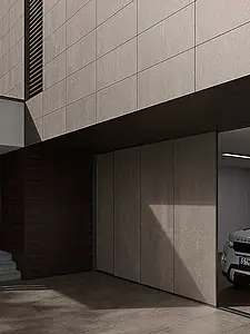 Bakgrundskakel, Textur betong, Färg brun, Oglaserad granitkeramik, 50x100 cm, Yta matt