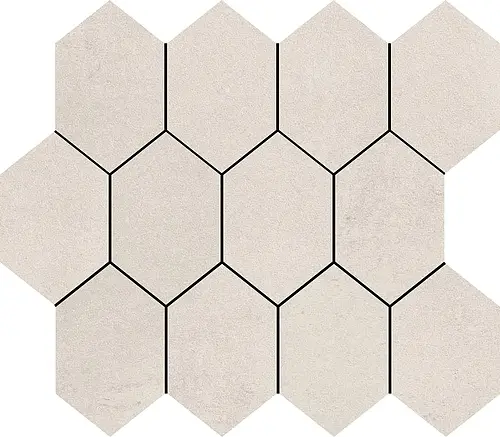 Margres Ceramic Style, Tool, B25MH2427TL1BK_MosaicHexagonToolWhite