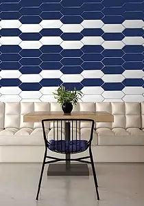 Background tile, Color white, Ceramics, 10x30 cm, Finish glossy