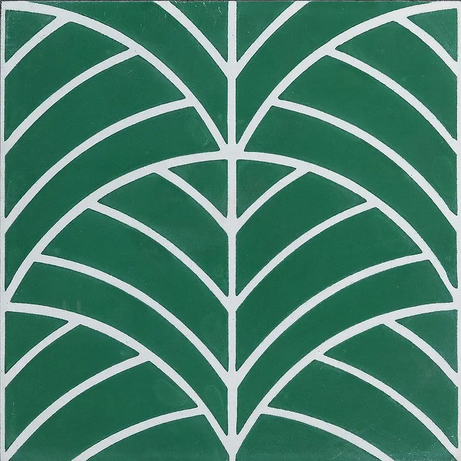 Trees – pea green/ivory Marrakech Design Anki Gneib