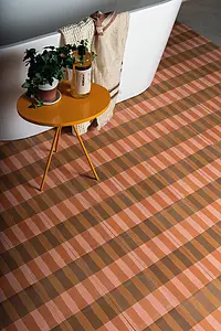 Taustalaatta, Väri vaaleanpunainen väri,ruskea väri,oranssi väri, Tyyli käsitehty,design, Sementti, 20x20 cm, Pinta matta