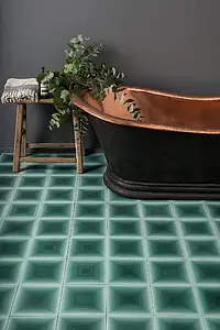Background tile, Color green, Style designer, Cement, 20x20 cm, Finish matte