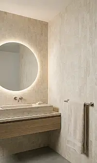Background tile, Effect brick,other stones, Color beige, Glazed porcelain stoneware, 7x28 cm, Finish matte