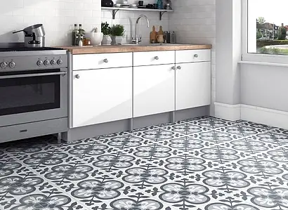 Background tile, Effect faux encaustic tiles, Color multicolor, Glazed porcelain stoneware, 20x20 cm, Finish matte