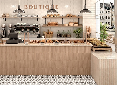 Background tile, Effect faux encaustic tiles, Color multicolor, Glazed porcelain stoneware, 20x20 cm, Finish matte