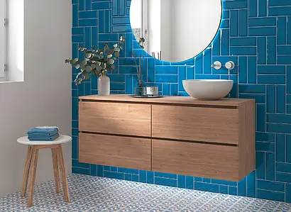 Background tile, Effect faux encaustic tiles, Color multicolor, Glazed porcelain stoneware, 20x20 cm, Finish matte