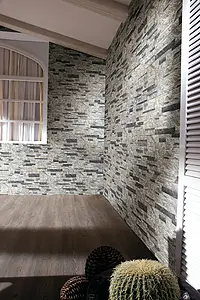 Hintergrundfliesen, Optik stein, Farbe graue, Keramik, 10x50 cm, Oberfläche matte