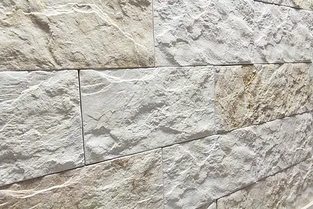 Azulejo de fundo, Efeito pedra,other stones, Cor bege,branco, Cerâmica, 15x30 cm, Superfície mate
