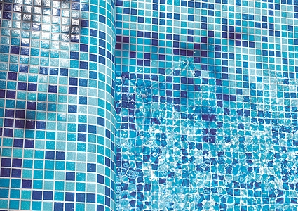 Mosaik, Farbe hellblaue, Glas, 33x33 cm, Oberfläche halbglänzende