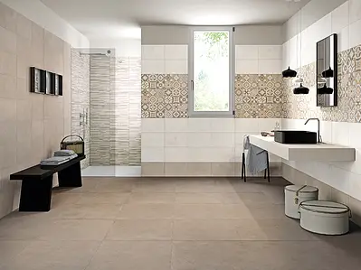 Azulejo de fundo, Cor cinzento,castanho, Cerâmica, 25x40 cm, Superfície mate