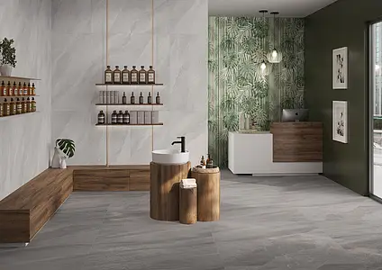 Background tile, Effect slate, Color grey, Glazed porcelain stoneware, 60x120 cm, Finish antislip