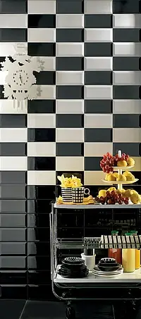 Background tile, Effect unicolor, Color white, Style metro, Ceramics, 7.5x15 cm, Finish glossy