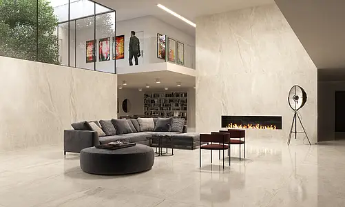 Background tile, Effect other stones, Color beige, Glazed porcelain stoneware, 120x120 cm, Finish semi-polished