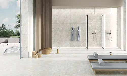 Mosaic tile, Effect other stones, Color beige,white, Glazed porcelain stoneware, 30x60 cm, Finish antislip