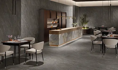 Background tile, Effect other stones, Color grey, Glazed porcelain stoneware, 60x120 cm, Finish antislip