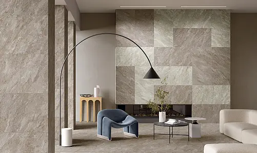 Background tile, Effect other stones, Color grey, Glazed porcelain stoneware, 60x120 cm, Finish antislip