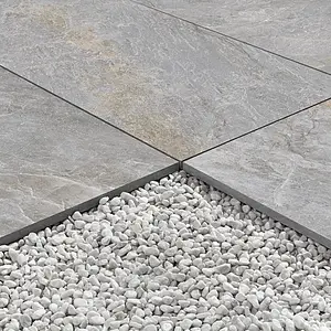 Grundflise, Effekt sten,other stones, Farve grå, Uglaseret porcelænsstentøj, 50x100 cm, Overflade skridsikker