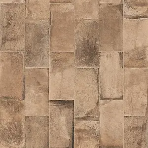 Background tile, Effect terracotta, Color brown, Unglazed porcelain stoneware, 25x50 cm, Finish antislip