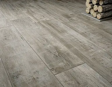 Bakgrundskakel, Textur trä, Färg grå, Glaserad granitkeramik, 23x100 cm, Yta halksäker