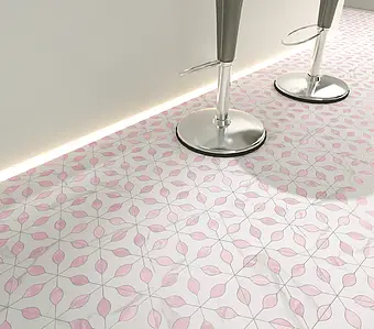 Carrelage, Effet autres types de marbre, Teinte rose, Grès cérame émaillé, 20x24 cm, Surface mate