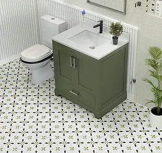 Background tile, Effect other marbles, Color green,multicolor, Glazed porcelain stoneware, 18.7x18.7 cm, Finish matte