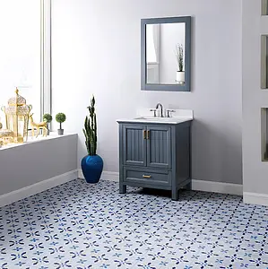 Background tile, Effect other marbles, Color navy blue,multicolor, Glazed porcelain stoneware, 18.7x18.7 cm, Finish matte