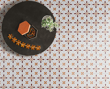 Background tile, Effect other marbles, Color orange,multicolor, Glazed porcelain stoneware, 18.7x18.7 cm, Finish matte