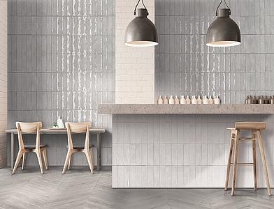Background tile, Color grey, Style zellige, Ceramics, 7.5x30 cm, Finish glossy
