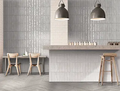 Background tile, Color grey, Style zellige, Ceramics, 7.5x30 cm, Finish glossy